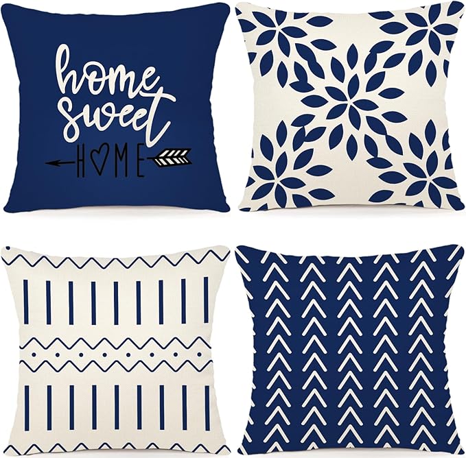 YCOLL Pillow Covers 12x20 Set of 4, Modern Sofa Throw Pillow Cover, Decorative by PillowCoversExpert