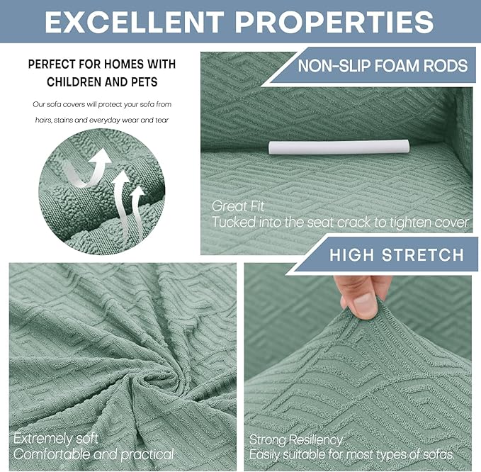 ZNSAYOTX 1 Piece Jacquard Couch Covers - Image 4