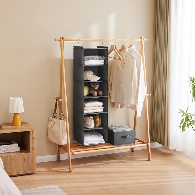 MAX Houser 6 Tier Shelf Hanging Closet Organizer, Closet Hanging Shelf - Image 5