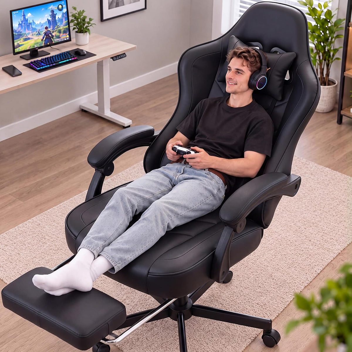 office desk computer gaming chair for adults, ergonomic, main product view