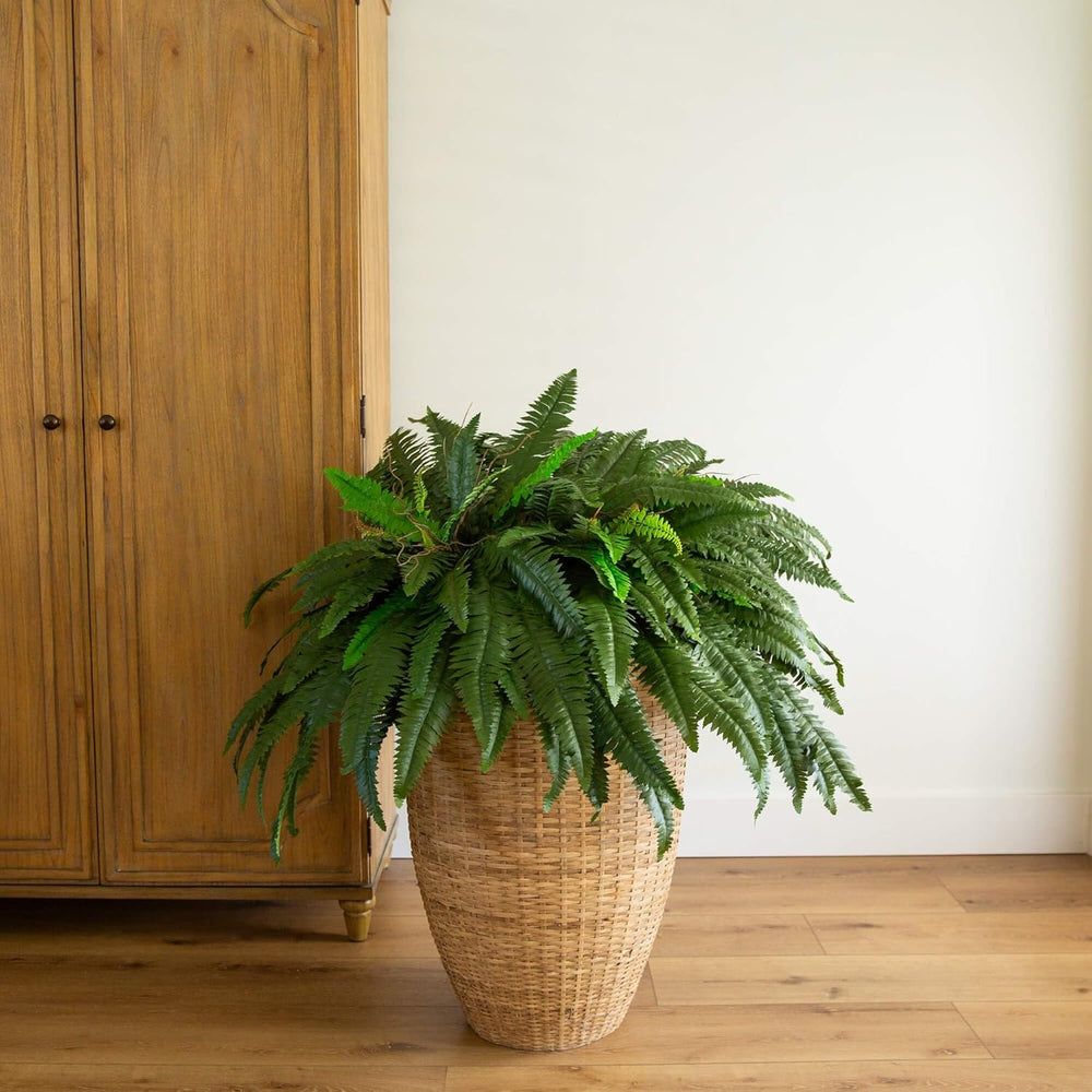 Nearly Natural 48in Boston Fern Artificial Plant, Large Hanging Fake Plant wi...