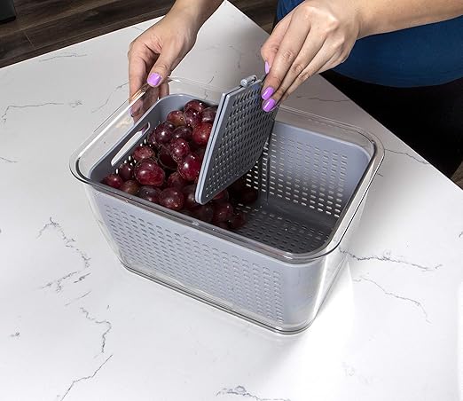 Kitchen Spaces Colander Stackable Food Storage Bin - Image 7