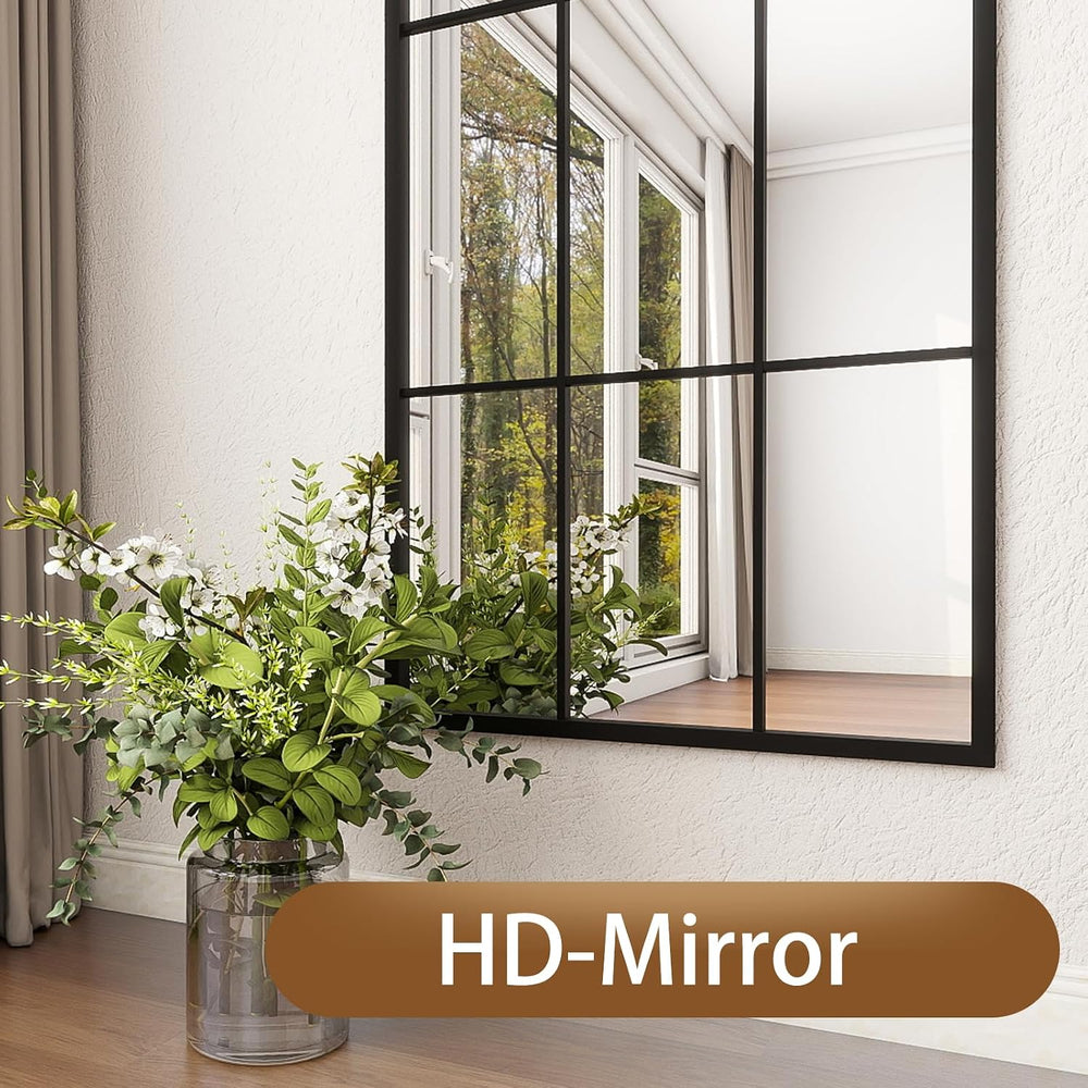 Mirror Full Length, 56"x22" Large Arch Body Standing Mirror, Black