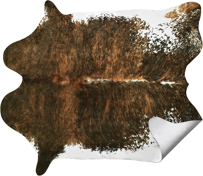 AROGAN Premium Faux Cowhide Rug 4.6 x 5.2 Feet, Sturdy and Large Size Cow Print - Image 8