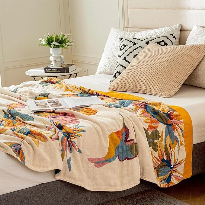 MSGKV 100% Cotton Throw Blanket - Image 8