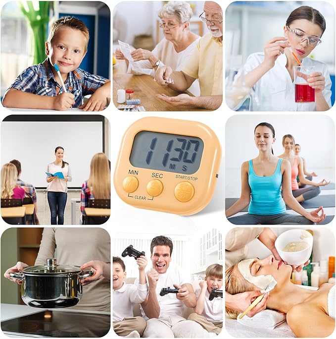 Weewooday 30 Pcs Large Classroom Timers Stopwatch Magnetic Kitchen Digital - Image 6