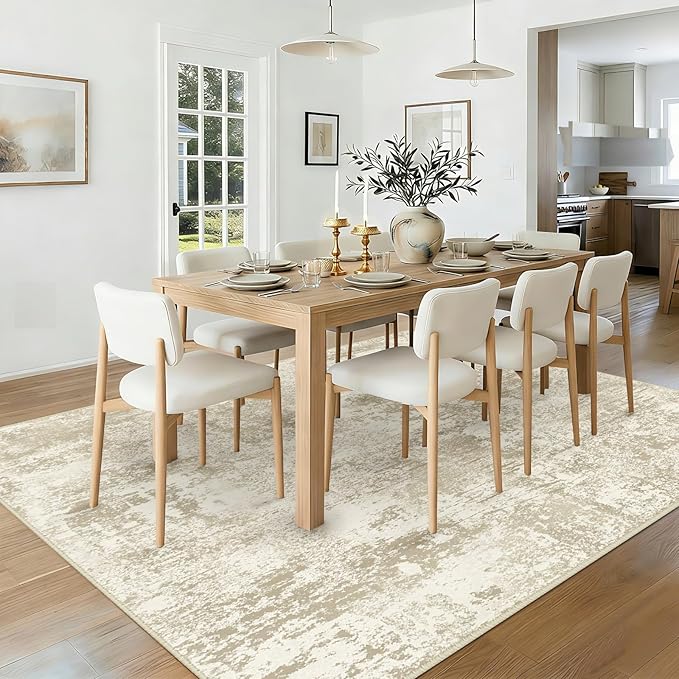 Washable Area Rugs 6'x9' Non-Slip Modern Abstract Soft - Image 2