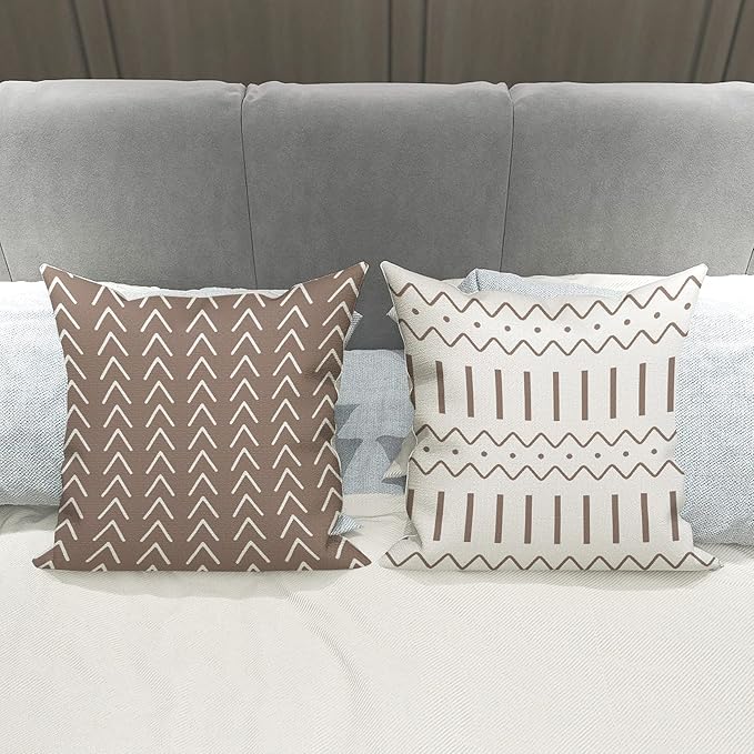 YCOLL Pillow Covers 16x16 Set of 4, Modern Sofa Throw Pillow Cover, Decorative - Image 4