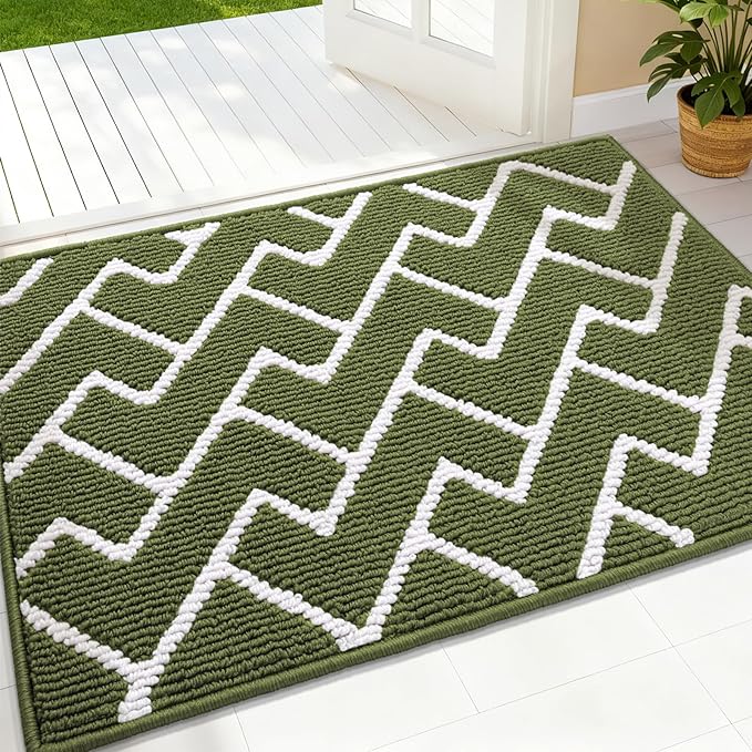 OLANLY Front Door Mat, Non-Slip Rubber Backing, Dirt Resistant and Absorbent by OLANLY