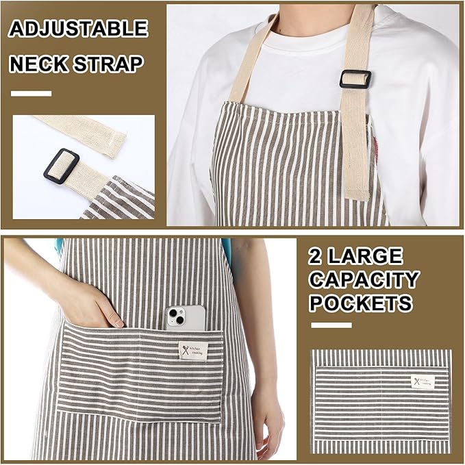 Janmercy 24 Pcs Aprons for Women Men - Image 3