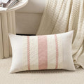 Fancy Homi Set of 1 Boho Pink Lumbar Decorative Throw Pillow Cover 12x20 Inch by Fancy+Homi