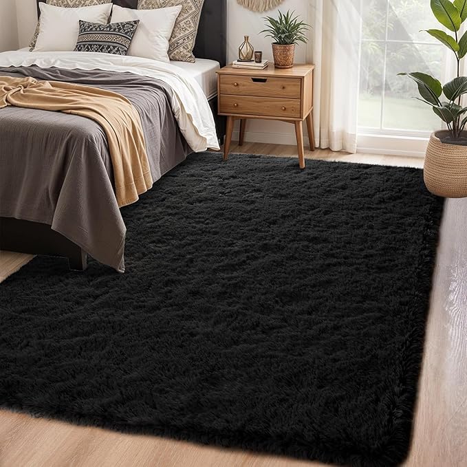 Chicrug Soft Area Rugs for Bedroom Living Room Plush Fluffy Rug 3x5 Feet - Image 5