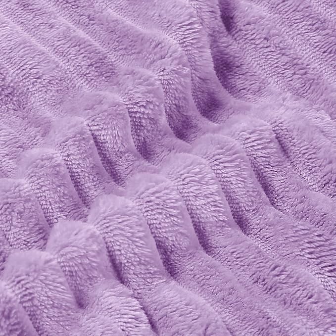 BEDELITE Fleece Blanket Twin Size – 3D Ribbed Jacquard Soft and Warm Decorative - Image 5