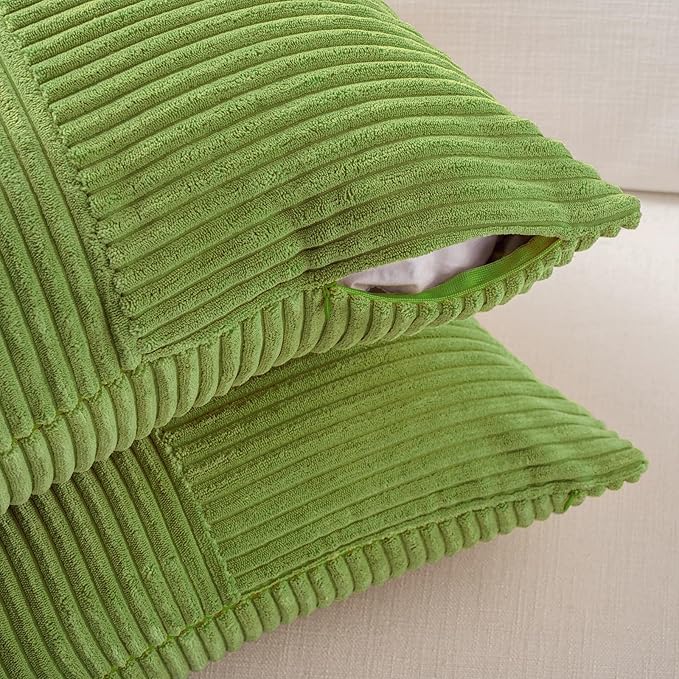 Fancy Homi Set of 2 Lime Green Lumbar Decorative Throw Pillow Covers 14x24 Inch - Image 4