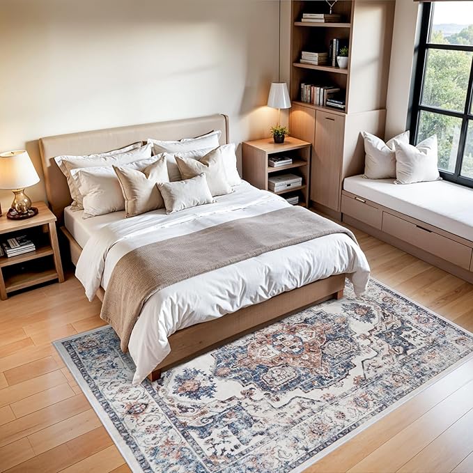 5x7 Living Room Area Rugs: Washable Non-Slip Stain Resistant Rug - Image 3