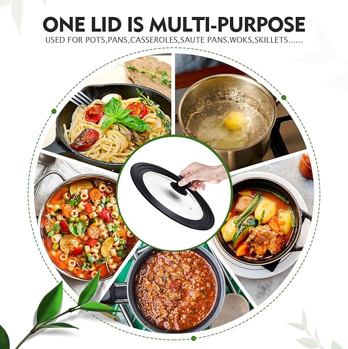 Ydeapi Universal Lid for Pots, Pans and Skillets, Pot Lid - Image 2