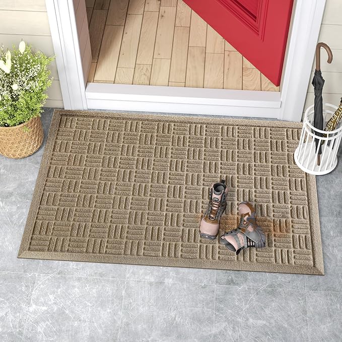 Mibao Front Door Mat Indoor Outdoor Entrance, Dirt Trapping Waterproof - Image 7