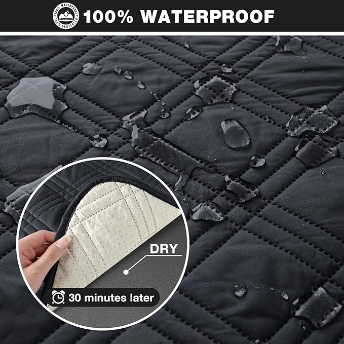 TAOCOCO 100% Waterproof Recliner Sofa Cover Non Slip Couch Cover - Image 3