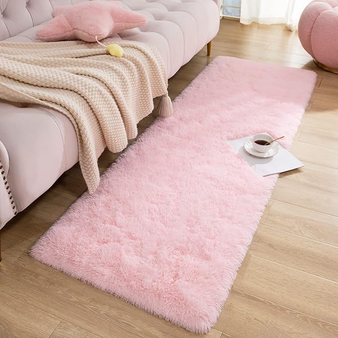 Chicrug Soft Runner Rugs for Bedroom Living Room Plush Fluffy Rug 2x8 Feet - Image 3