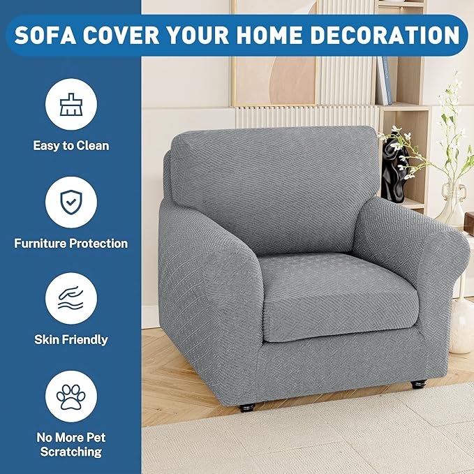 XINEAGE Couch Cushion Covers Seat Cushion Cover Thick Stretch Sofa Slipcovers 1 - Image 7