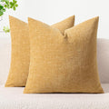 MIULEE Pack of 2 Couch Throw Pillow Covers 20x20 Inch Soft Beige Yellow by MIULEE