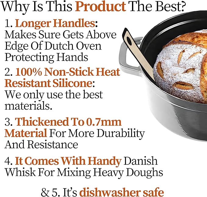 Introducing The Easy-Lift Dutch Oven Silicone Bread Sling & Scoop & Dust Flour - Image 2