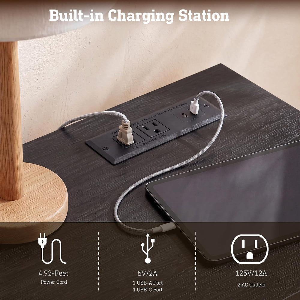 9 Drawer Dresser for Bedroom, 63” Chest of Drawers with Charging Station