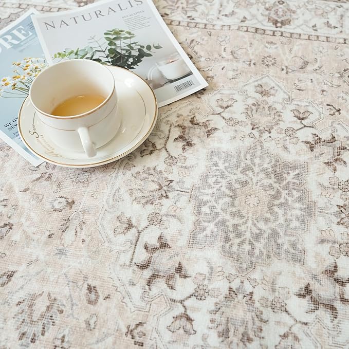 Washable 2x5 Hallway Runner Rug: Vintage Water Resistant Kitchen Entryway Rug - Image 6