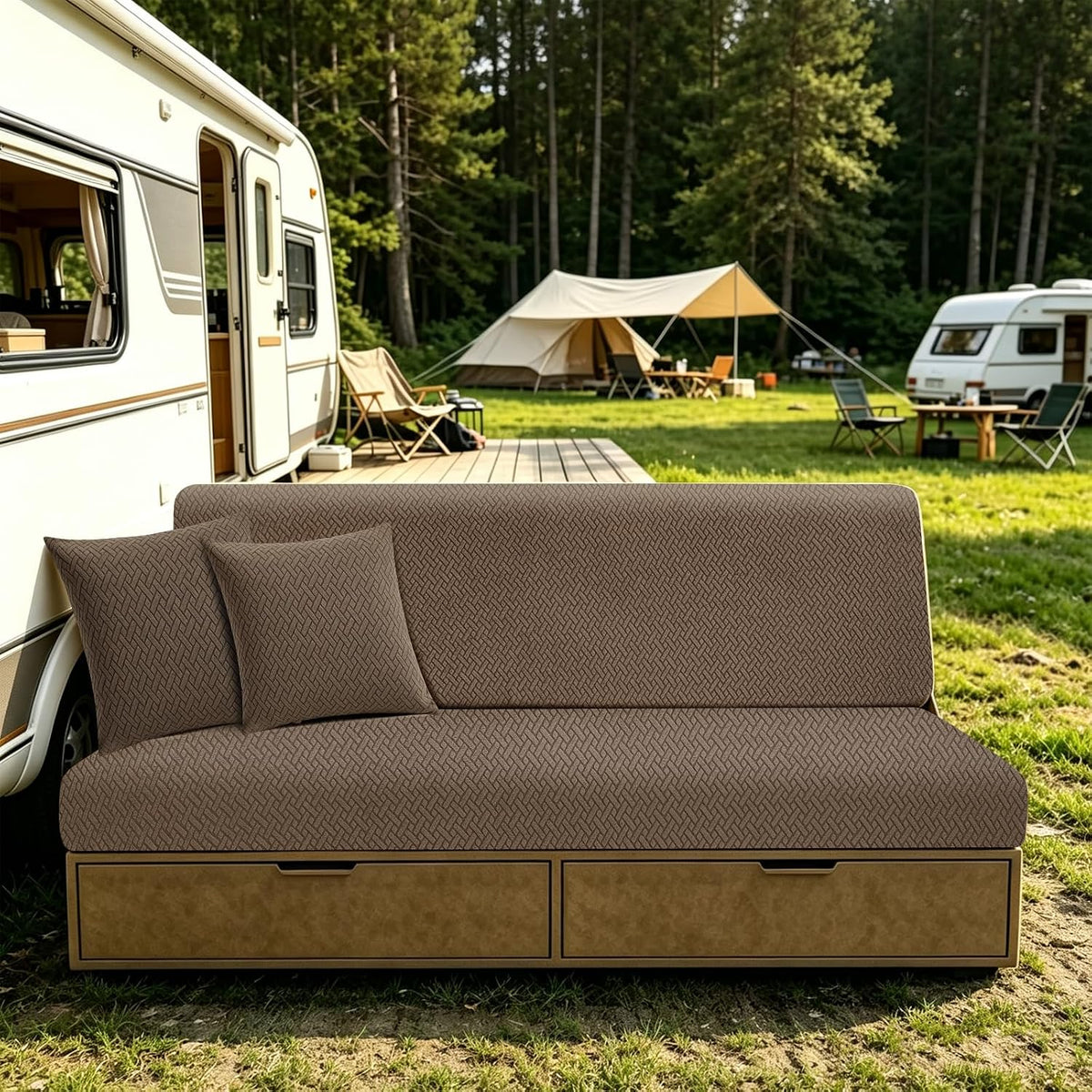 rv couch covers for sofa bed – 2, side view