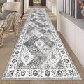 HEBE Hallway Runner Rug 2'8''x12' Washable Vintage Distressed Area Rugs Non by HEBE