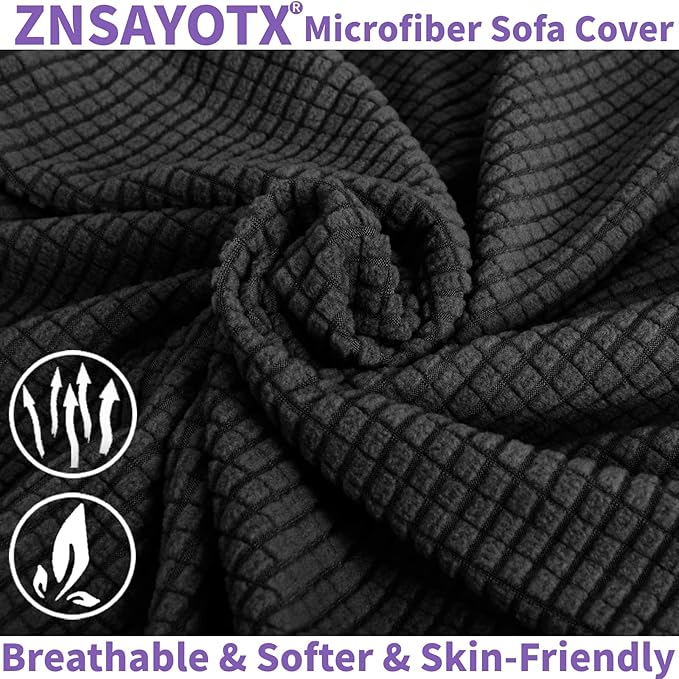 ZNSAYOTX Stretch Oversized Couch Cover Universal Sofa Covers - Image 8
