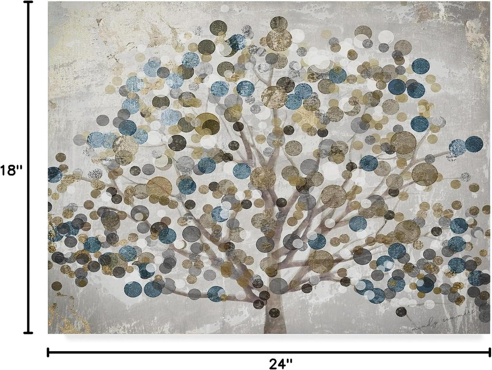 Wrapped Canvas Wall Art - Color Bakery 'Bubble Tree' Wall Art for Liv...
