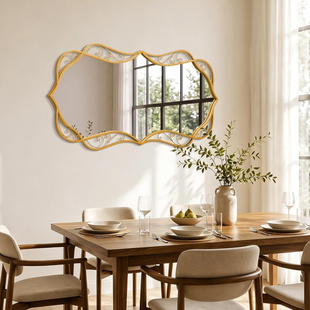 Besdomus Large Gold Wall Mirror: 24"x48" Bathroom Mirrors for Over ...