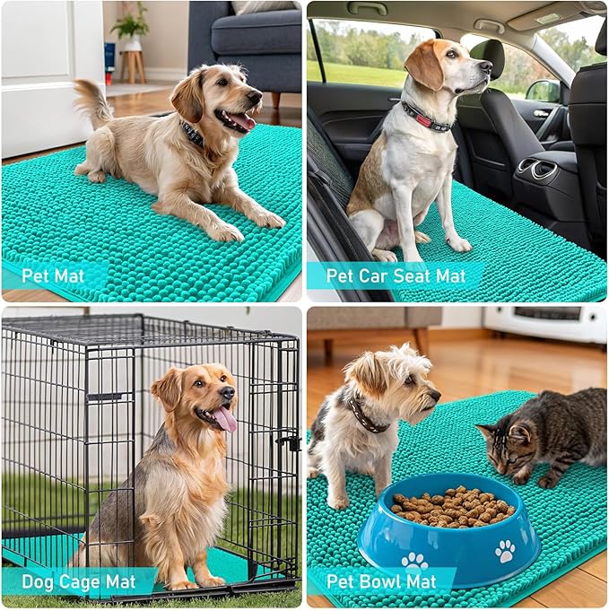 OLANLY Dog Door Mat for Muddy Paws 47x32, Absorbs Moisture and Dirt, Absorbent - Image 7