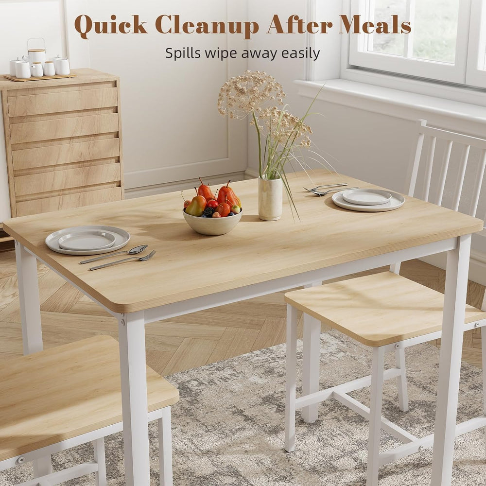 Yafylly Small Space 3 Piece Dining Table Set for 2, Compact Kitchen Table Set...