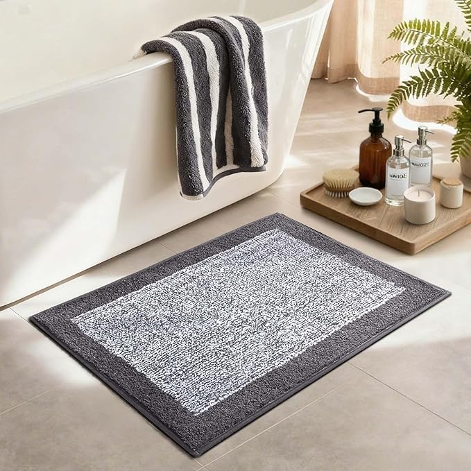 Bathroom Rugs 30x20 Non Slip Washable, Soft Absorbent Quick Dry Mats - Image 4