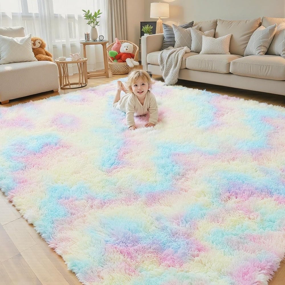 8x10 Area Rugs for Bedroom Living Room Fluffy, Large Area Rug Shag Shaggy