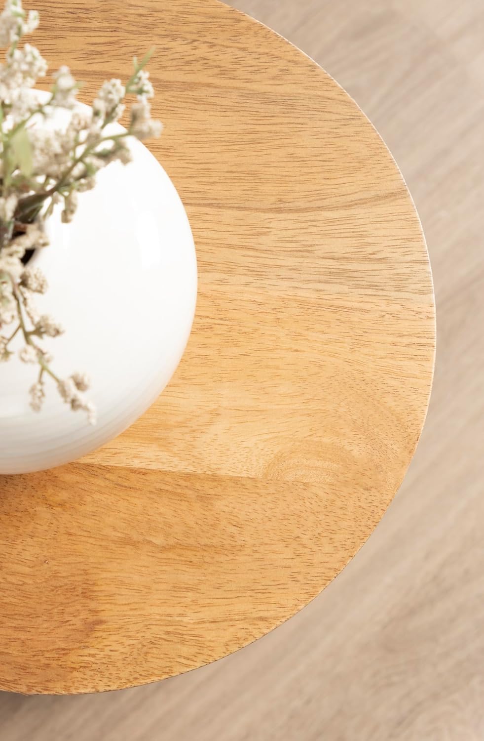 Kate and Laurel Hemingson Modern Mango Wood Round Drink Table, 10 x 10 x 22, ...
