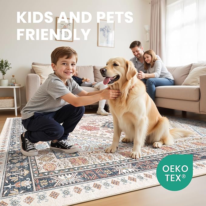 zesthome 10x12 Area Rugs for Living Room, Non-Slip Backing Washable Rugs - Image 7