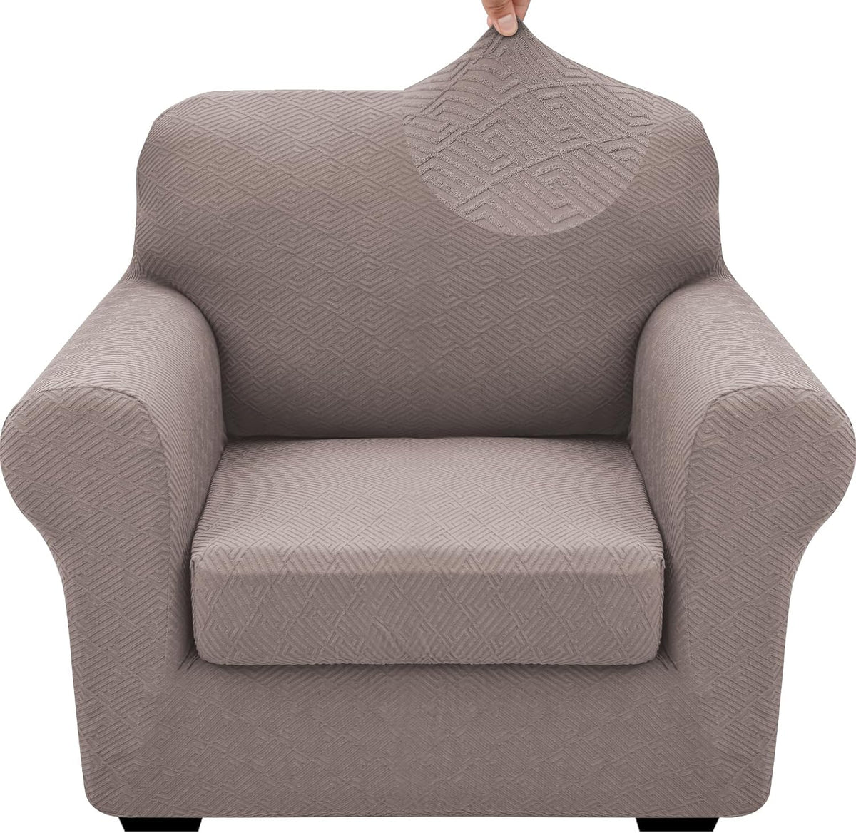 xineage 2-piece stretch armchair sofa cover, washable couch, main product view
