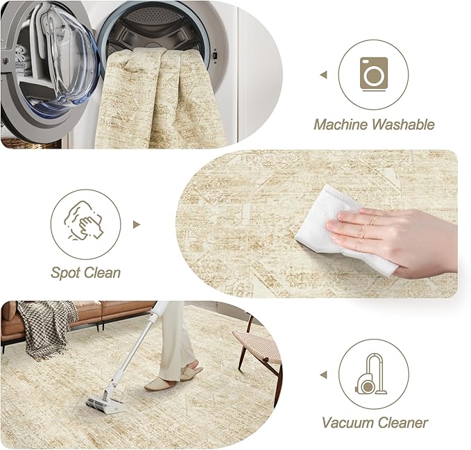 Soalmost Washable Area Rug 8x10, Large Soft Rugs - Image 4