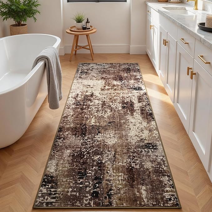 Runner Rug for Kitchen Coffee Hallways Runner Rug Non Slip 2'6''x8' Washable - Image 3