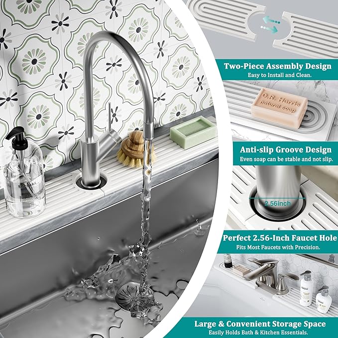 Stone Faucet Mat for Kitchen Sink - Image 7