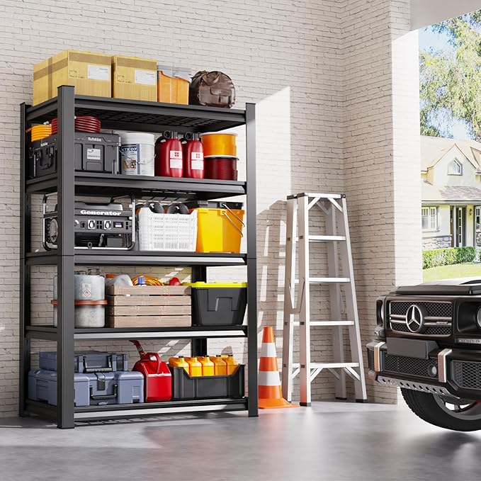 Set 2 Garage Shelving-3000 lbs 5 Tier Storage Shelves, Adjustable Heavy Duty - Image 8
