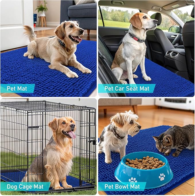 OLANLY Dog Door Mat for Muddy Paws 54x24, Absorbs Moisture and Dirt, Absorbent - Image 7