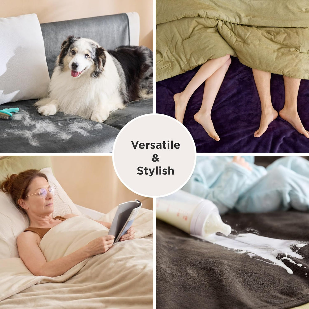 Bedsure Waterproof Blanket for Bed Soft Flannel Fleece,King 86"x108&quot...