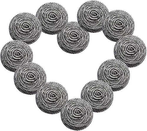 12Pcs Steel Wool Scrubber by Docduet