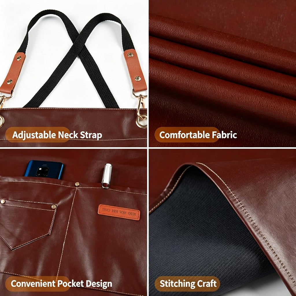 Taidven Custom Personalized Aprons for Men Women, Kitchen Chef Cooking Aprons with Pockets, Customized Aprons for Adults Kids, Multiple Styles Colors Materials