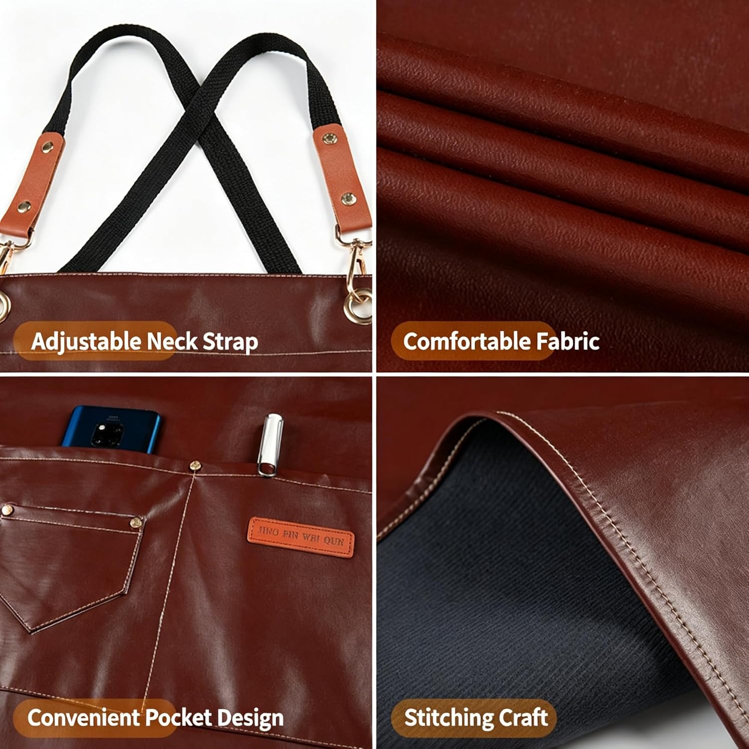 Taidven Custom Personalized Aprons for Men Women, Kitchen Chef Cooking Aprons with Pockets, Customized Aprons for Adults Kids, Multiple Styles Colors Materials