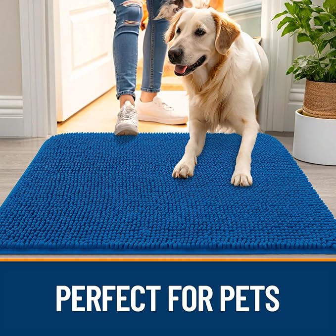 OLANLY Dog Door Mat for Muddy Paws 30x17, Absorbs Moisture and Dirt, Absorbent - Image 6